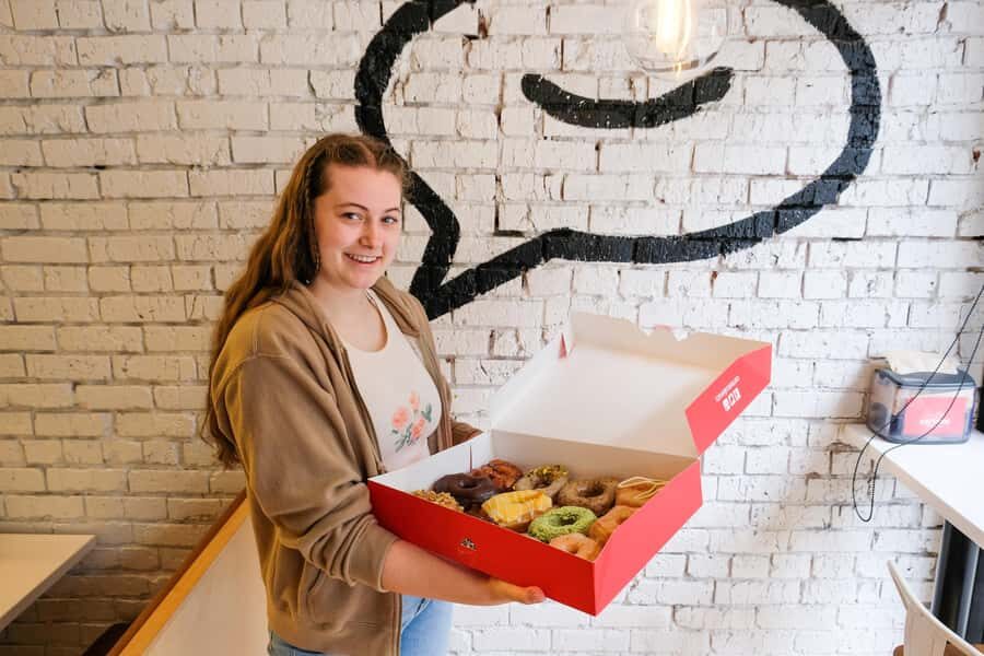 Downtown Vancouver Donut Adventure by Underground Donut Tour - Starting at 49th Parallel Cafe: finding your guide and setting the tone