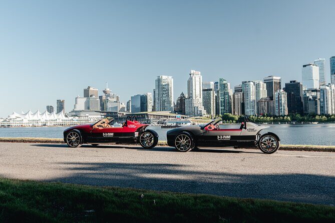 Vancouver Signature Highlights Open Air Roadster Tour - Burrard Bridge and Granville Island: skyline drive plus market energy